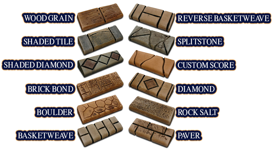 Custom Stamped Edging Samples